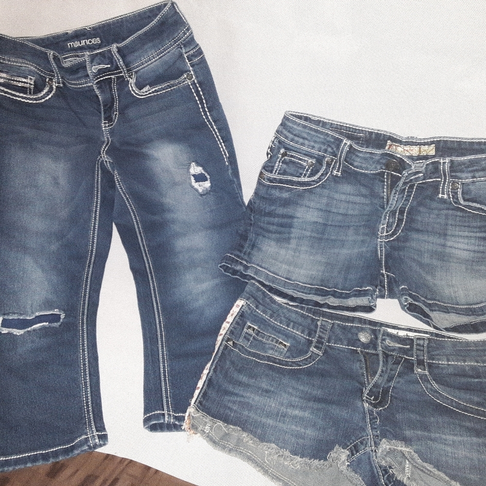 Bke capris, daytrip shorts, maurices shorts